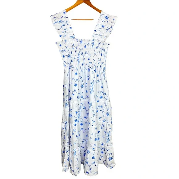 NEW Hill House Ellie Nap Dress in Blue Botanical Large - Picture 8 of 14